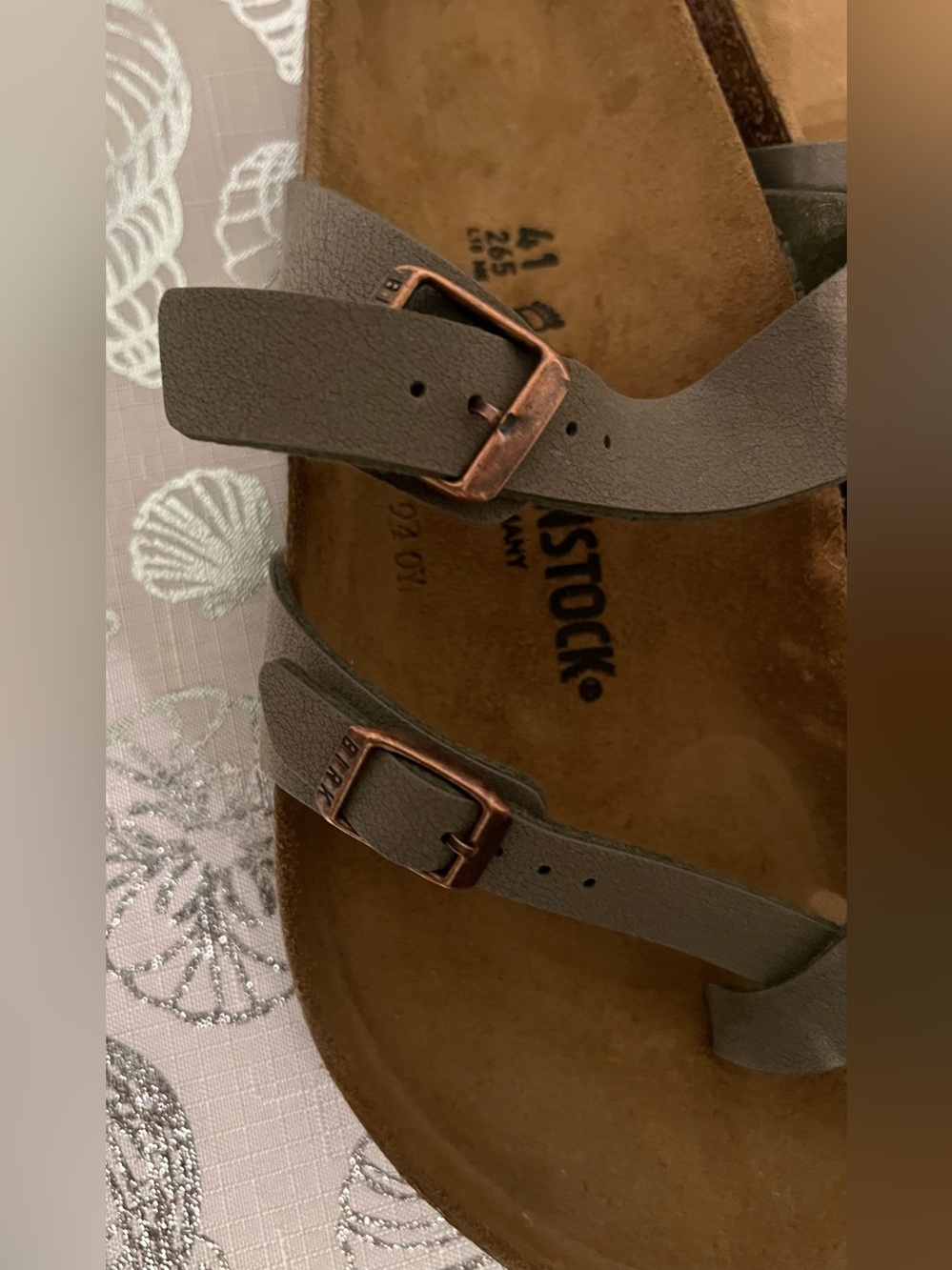 Birkenstock Mayari Birkibuc Women's Sandals Stone Brand New - Picture 5 of 7